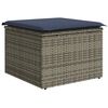 vidaXL 8-delige Loungeset met kussens poly rattan acacia grijs