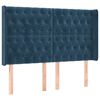 vidaXL Boxspring met matras en LED fluweel donkerblauw 140x190 cm