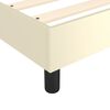 vidaXL Boxspring bed kunstleer cr&egrave;mekleurig 140x190 cm