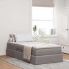 vidaXL Opslag bed met matras met matras Taupe 100 x 200 cm Polyester