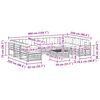 vidaXL Sofa-Sets 10 pcs Natuurlijk en Lichtgrijs Massief Acaciahout