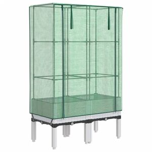 vidaXL Plantenbak verhoogd met kashoes 80x40x140 cm rattanlook