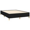 vidaXL Boxspring met matras stof zwart 140x200 cm