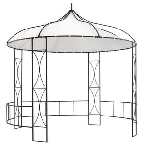 vidaXL Prieel rond 300x290 cm wit