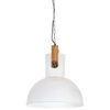 vidaXL Hanglamp industrieel rond 25 W E27 42 cm mangohout wit