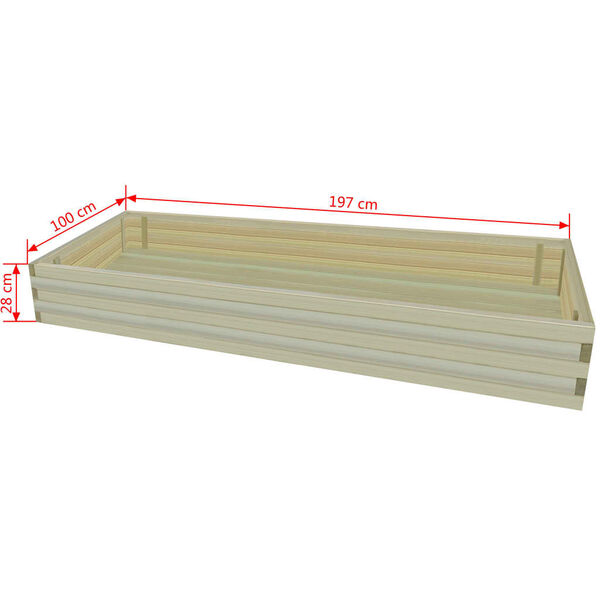 vidaXL Plantenbak 197x100x28 cm ge&iuml;mpregneerd grenenhout