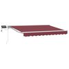 vidaXL Handmatige Luifelhouder met LED's Bordeauxrood en Wit 3,5 x 2 m