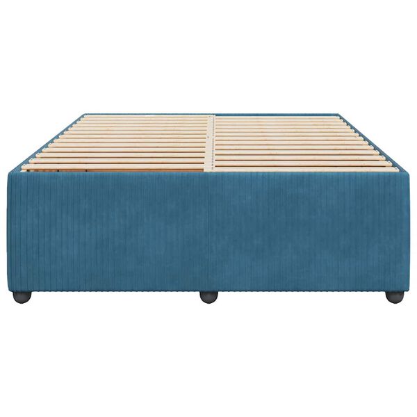 vidaXL Bedframe fluweel blauw 160x200 cm