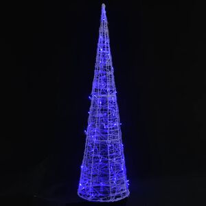 vidaXL Lichtkegel decoratief LED blauw 120 cm acryl