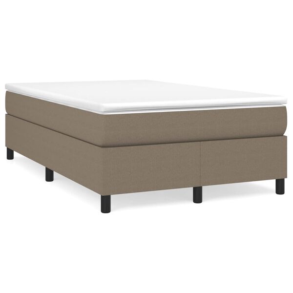 vidaXL Boxspring bed 120x200 cm stof taupe