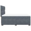 vidaXL Boxspring met matras fluweel donkergrijs 140x190 cm