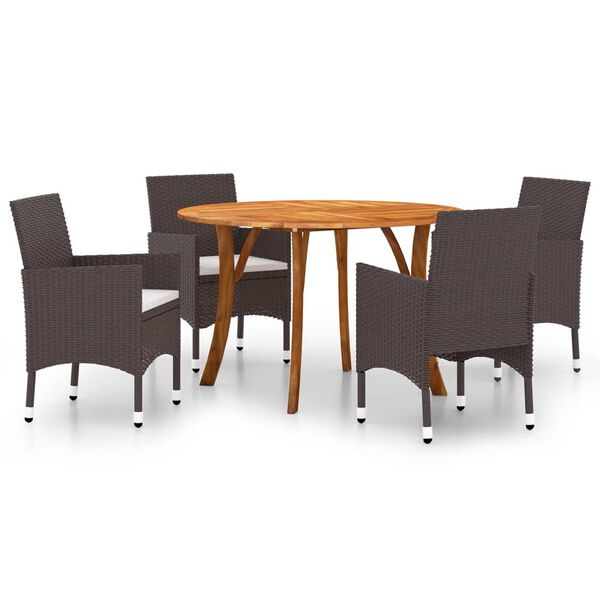 vidaXL 5-delige Tuinset bruin