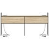 vidaXL Opberghoofdbord met Oplaadstation met plank Sonoma eiken 200 cm