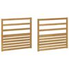 vidaXL Armleuningen module 2 pcs Wit 79 x 4 x 73 cm Massief Acaciahout