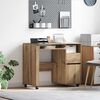 vidaXL Bureau met Wielen Artisan Eiken 91 x 50 x 77 cm Bewerkt hout
