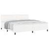 vidaXL Boxspringbed met matras Wit 200 x 200 cm Kunstleer