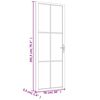 vidaXL Binnendeur 76x201,5 cm ESG-glas en aluminium wit