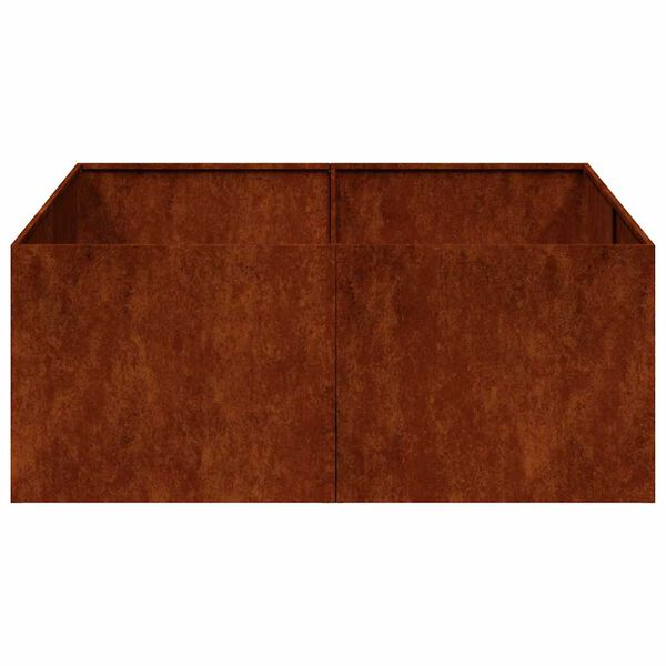 vidaXL Plantenbak roestig 100x100x40 cm weervast staal