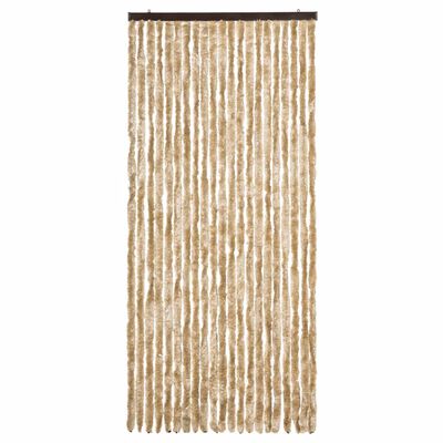 vidaXL Vliegengordijn 90x220 cm chenille beige