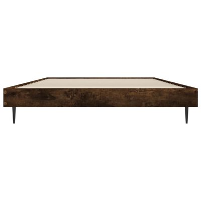 vidaXL Bedframe zonder matras hout gerookt eikenkleurig 90x200 cm