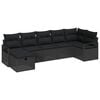 vidaXL Bankstel 7 st Zwart poly rattan