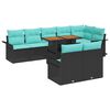 vidaXL Tuin Sofa Set 9 st Zwart Poly riet
