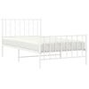 vidaXL Bedframe met hoofd- en voeteneinde&nbsp;metaal wit 100x200 cm
