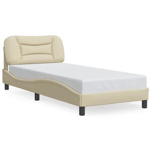 vidaXL Bedframe zonder matras "Hvar" 80x200 cm stof cr&egrave;mekleurig
