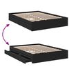 vidaXL Bedframe met lades bewerkt hout zwart 140x190 cm