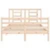 vidaXL Bedframe met hoofdbord massief hout 120x200 cm