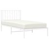 vidaXL Bedframe met hoofdbord metaal wit 90x190 cm