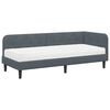 vidaXL Hoekbedframe Donkergrijs 80 x 200 cm Fluweel