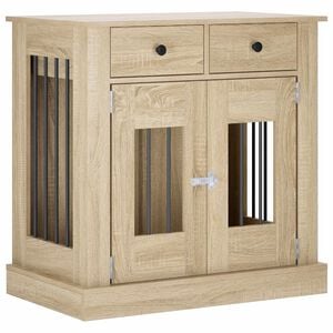 vidaXL Hond Bench Meubel Sonoma Eiken 80 x 47,5 x 80 cm Bewerkt hout