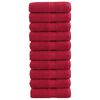 vidaXL Premium washandjes SOLUND 10 stuks rood 30x30 cm 600 g/m2