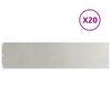 vidaXL Gazonrand 20 st 25 x 103 cm Roestvrij staal zilver