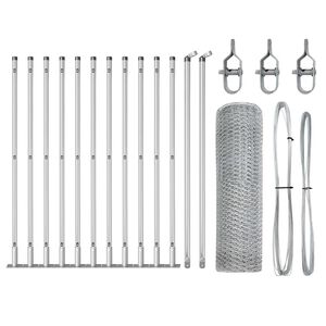 vidaXL Gelast Draadhek met Betonnen Basis 25 x 0,4 m (B x H)