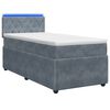 vidaXL Boxspringbed met matras Donkergrijs 80 x 200 cm Fluweel