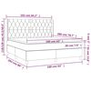 vidaXL Boxspring met matras en LED stof lichtgrijs 160x200 cm