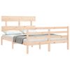 vidaXL Bedframe met hoofdbord massief hout 140x200 cm