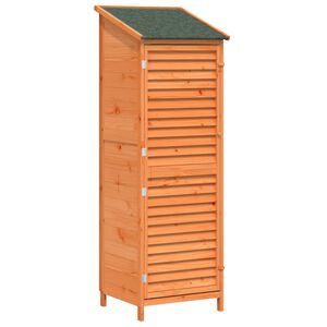 vidaXL Tuinschuur met dak Bruin 59 x 56 x 176 cm Massief Vurenhout