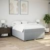 vidaXL Boxspring met matras stof lichtgrijs 140x190 cm