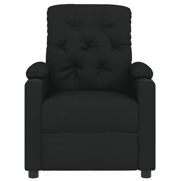 vidaXL Fauteuil verstelbaar stof zwart