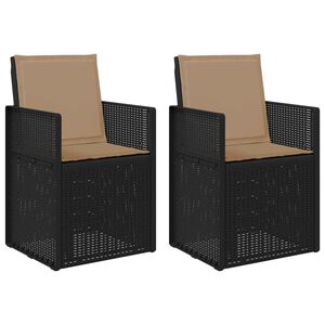 vidaXL Tuin Eetstoelen 2 st Antracietkleurig en taupe PP