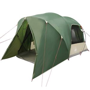 vidaXL Dome Tent 6-Person met dak met opslag Groen 500 x 314 x 206 cm
