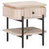 vidaXL Handgemaakt nachtkastje Wit 40 x 35 x 45 cm Massief Mango Hout