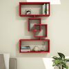 Homemania Wandschap Harmony 70x22x117 cm rood