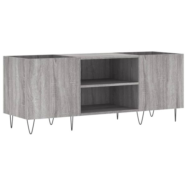 vidaXL Platenkast 121x38x48 cm bewerkt hout grijs sonoma eikenkleurig