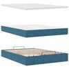 vidaXL Ottoman bed met matras 140x200cm fluweel donkerblauw