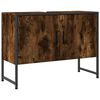 vidaXL Wastafelkast 80x33x60 cm bewerkt hout gerookt eikenkleurig
