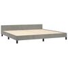 vidaXL Bedframe zonder matras 200x200 cm fluweel lichtgrijs